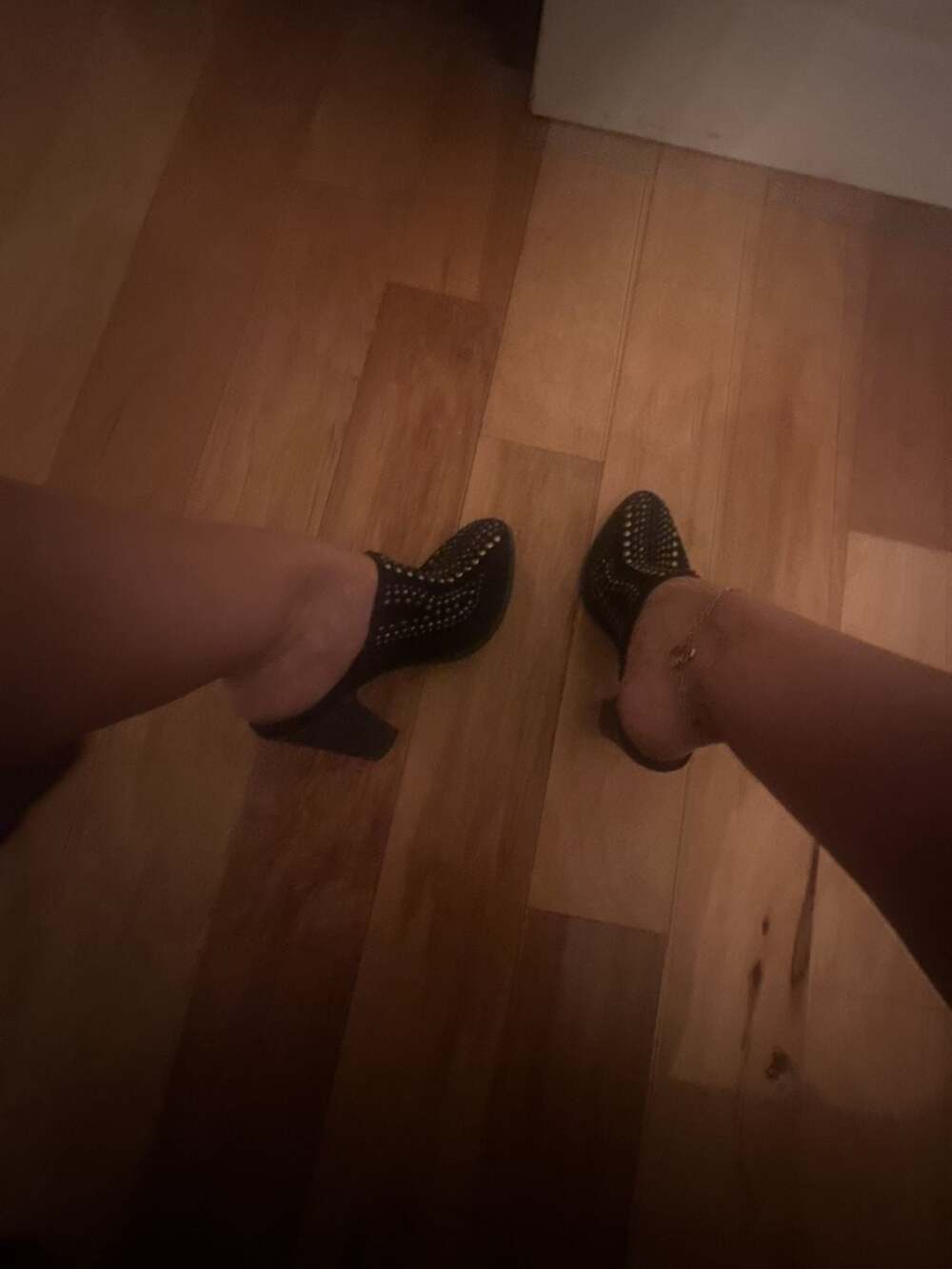 Matisse Black Suede Studded Pointed Toe Mules